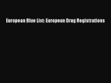 Read European Blue List: European Drug Registrations PDF Free