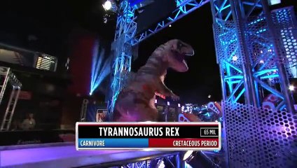 Tyrannosaur realizes the course of  American Ninja Warrior