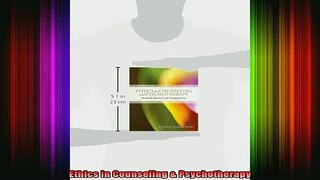 READ book  Ethics in Counseling  Psychotherapy Full EBook