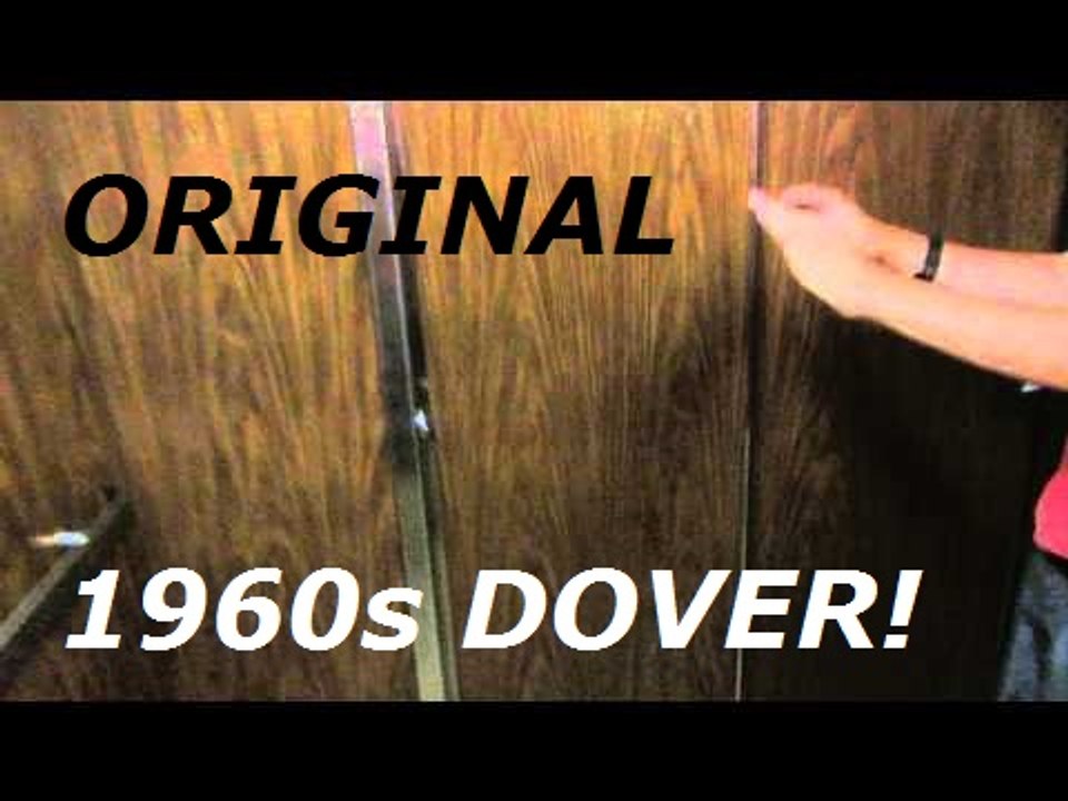 Old 1950s/60s Dover hydraulic elevator at Schmitts Music shop, Omaha NE