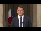 Roma - Legge sul 'Dopo di noi', il messaggio del Presidente Renzi (15..06.16)