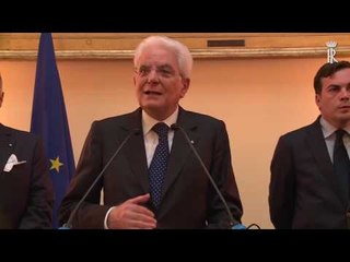 Bucarest - Mattarella saluta il personale dell'ambasciata italiana (13.06.16)