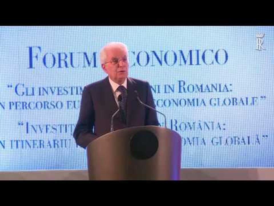 Bucarest - Mattarella interviene al Forum Economico Italo-Romeno (14.06.16)