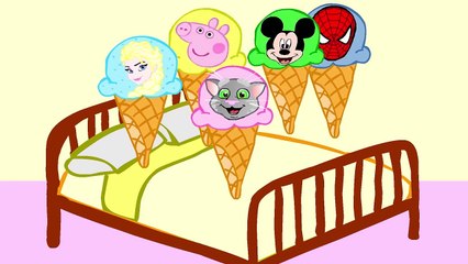 Five little monkeys jumping on bed Peppa Pig multicolored George new episode 2016 Parody