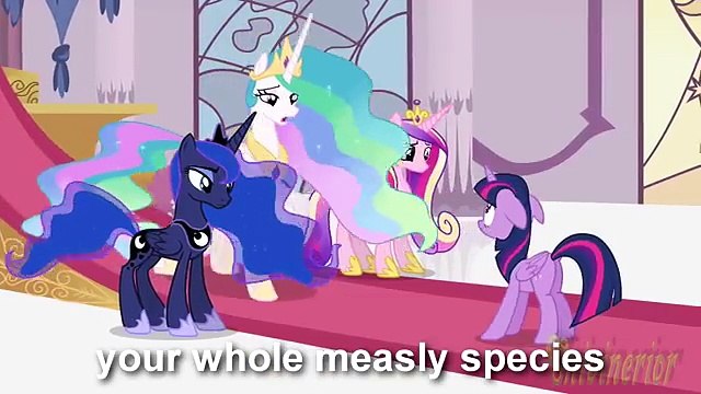Epic Rap Battles of Ponyville_ Princess Celestia VS Twilight Sparkle - MLP my little pony animated animation song