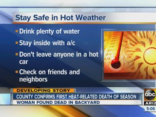 County confirms first heat-related death of season