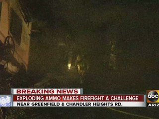 Exploding ammunition makes firefight a challenge