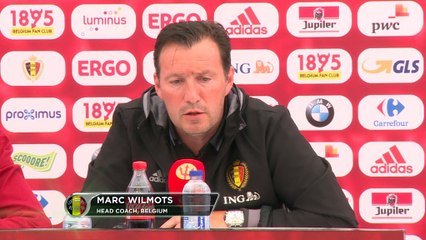 Groupe E - Wilmots : "Pas un manque de confiance"