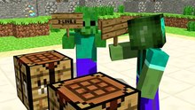 Monster School Girls vs Boys Crafting Challenge   Minecraft Animation1