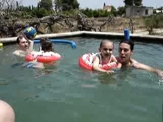 Baby swimming pool fun