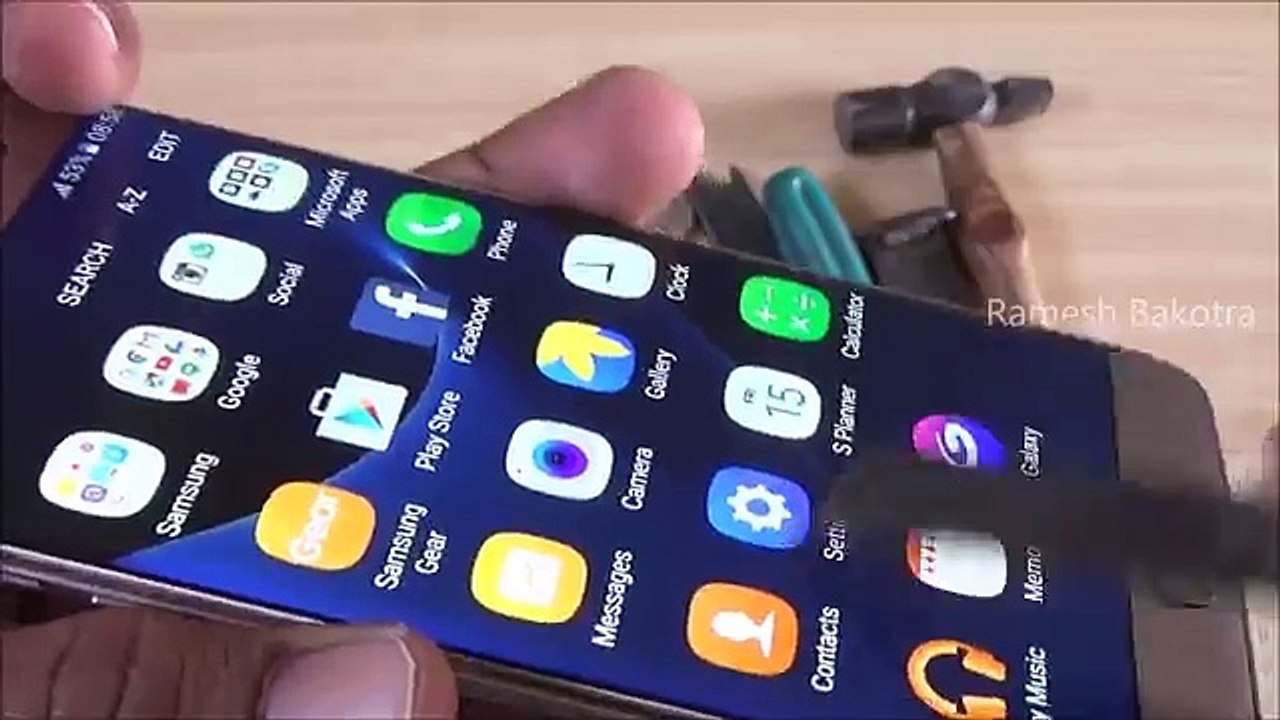 Samsung Galaxy S7 Edge Screen Scratch Test Gorilla Glass 4