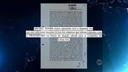 Machado diz que Temer pediu propina para financiar campanha de Chalita