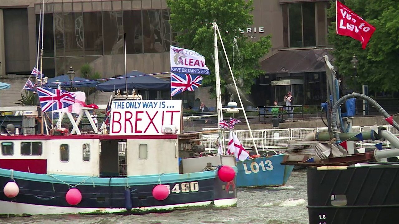 Brexit-Flottille in London auf Stimmenfang