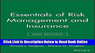 Read Essentials of Risk Management and Insurance  Ebook Free