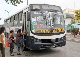 Bus urbano en Guayaquil lleva gratis a personas de la tercera edad