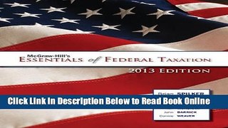 Read McGraw-Hill s Essentials of Federal Taxation, 2013 Edition  Ebook Free