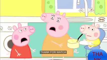 Peppa pig george baby vomits and poo her funny story | Pj masks sing finger family nursery song