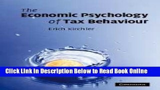 Read The Economic Psychology of Tax Behaviour  Ebook Free