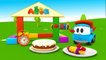 Leo the Truck -  Happy Birthday PARTY CAKE - Toy Trucks Cartoons for Kids Tutitu style