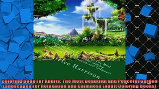 EBOOK ONLINE  Coloring Book For Adults The Most Beautiful and Peaceful Garden Landscapes For Relaxation  FREE BOOOK ONLINE