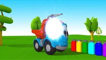 Leo the Truck - Paints an APPLE Tree - Toy Trucks  Leo JUNIOR Kid's 3D Coloring Cartoons