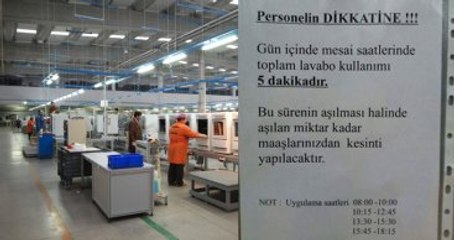 5 Dakikadan Fazla Tuvalette Kalan İşçiye Para Cezası