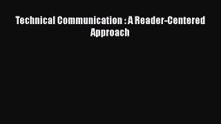 [PDF] Technical Communication : A Reader-Centered Approach [Download] Full Ebook