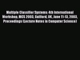 [PDF] Multiple Classifier Systems: 4th International Workshop MCS 2003 Guilford UK June 11-13