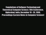 [PDF] Foundations of Software Technology and Theoretical Computer Science: 16th Conference