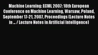 [PDF] Machine Learning: ECML 2007: 18th European Conference on Machine Learning Warsaw Poland