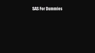 Read SAS For Dummies Ebook Free
