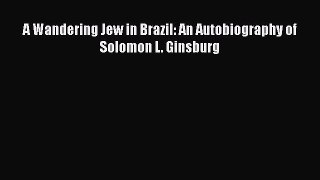 Read Books A Wandering Jew in Brazil: An Autobiography of Solomon L. Ginsburg PDF Free