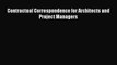 Download Book Contractual Correspondence for Architects and Project Managers PDF Online