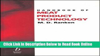 Read Handbook of Meat Product Technology  Ebook Free