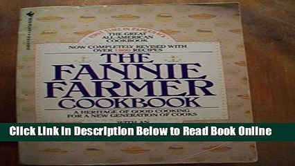 Read The Fannie Farmer Cookbook  Ebook Free