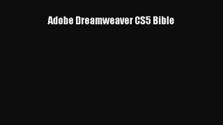 Download Adobe Dreamweaver CS5 Bible PDF Free
