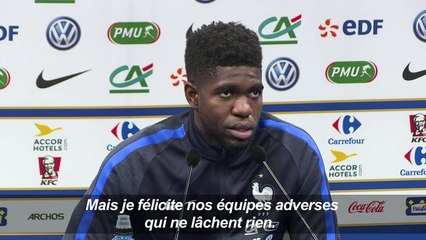 Euro-2016 - France/Umtiti: "On peut faire beaucoup mieux"