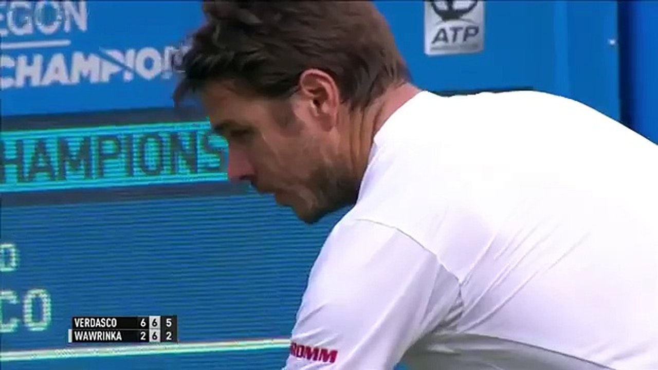 2016 Aegon Championships- Verdasco sets up match point