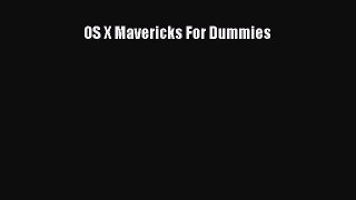 Read OS X Mavericks For Dummies Ebook Free