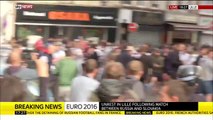 Charge des CRS contre les Hooligans Russes et Anglais à Lille - Euro 2016