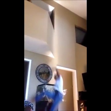 Ivre elle chute d'une mezzanine direct dans l'aquarium... Pauvres poissons