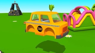 Kid's 3d Construction Cartoons_ LEO the Truck's TAXI CAB - SURPRISE EGG Unboxing! Hide & Seek