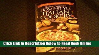 Read Home Style Italian Cookery  Ebook Free