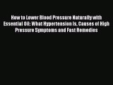 Read How to Lower Blood Pressure Naturally with Essential Oil: What Hypertension Is Causes