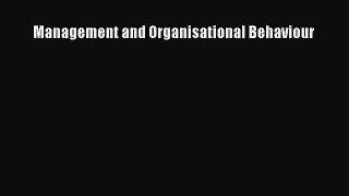 Download Management and Organisational Behaviour PDF Free