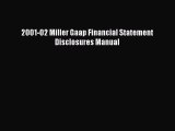 [PDF] 2001-02 Miller Gaap Financial Statement Disclosures Manual Read Online