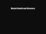 Read Mental Health and Disasters PDF Online