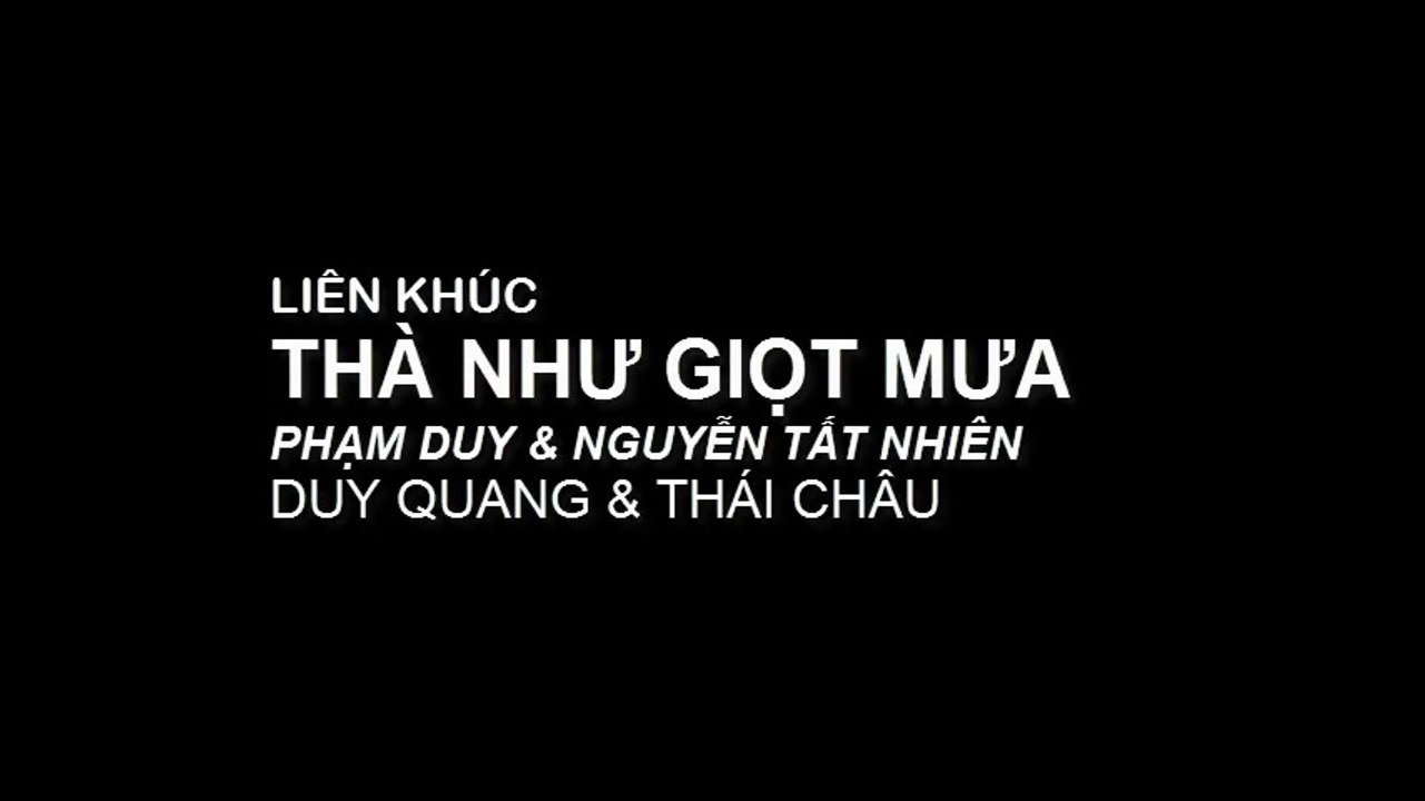 Karaoke LK Thà Như Giọt Mưa - Duy Quang & Thái Châu