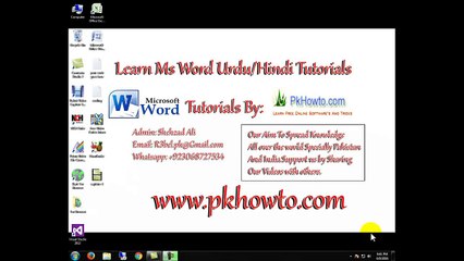 Lesson # 4 Bold,Italic and Underline button use (Learn MS word Urdu Hindi Tutorials)