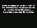 [PDF] Diskriminanzanalyse und KÃ¼nstliche Neuronale Netze zur Klassifizierung von JahresabschlÃ¼ssen: